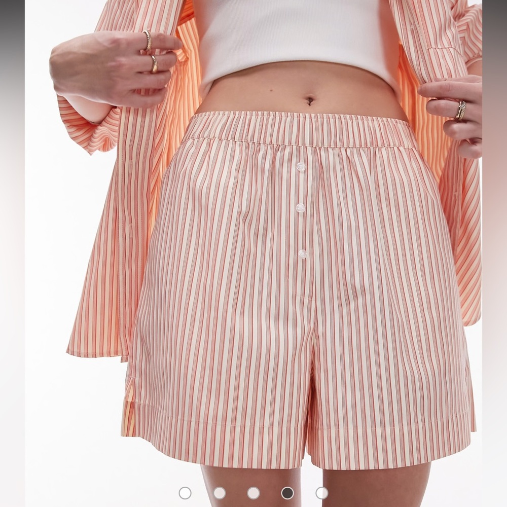 Topshop Red Striped boxer Shorts